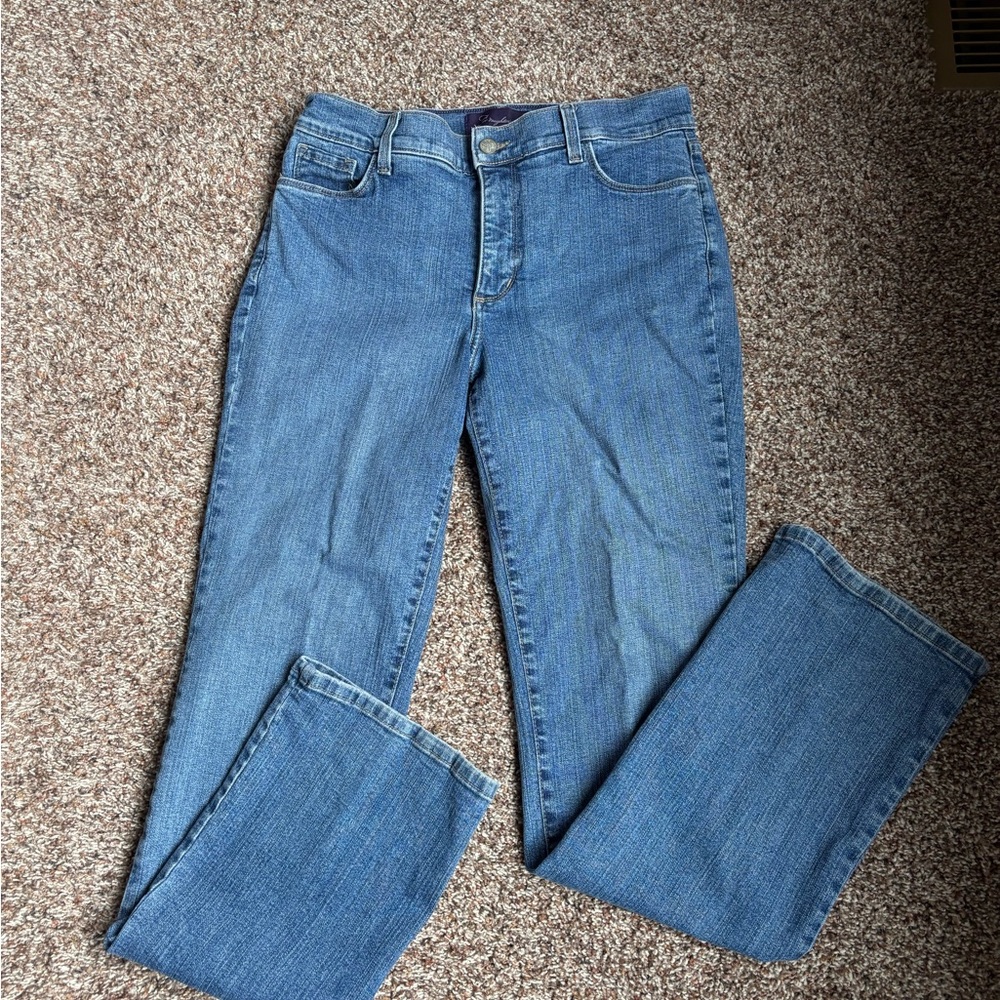 NYDJ Light Blue Straight Leg Jeans Size 10